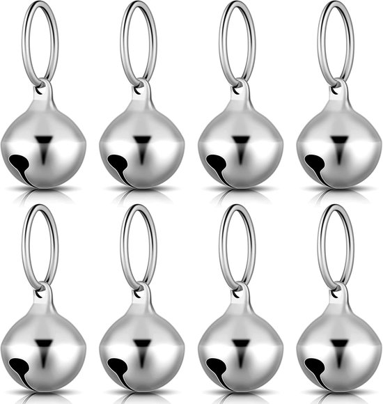 Cozylkx 10 metalen belletjes, 18 mm, kleine handgemaakte belletjes voor kerstdecoratie, festivals, doe-het-zelf sieradenprojecten, halsbanden voor huisdieren