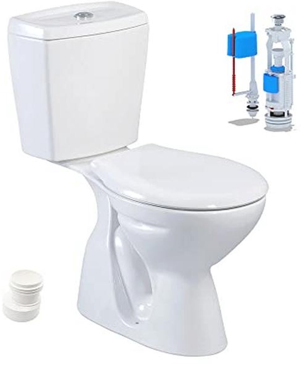 Staande WC met Taharet en Softclose Functie - Keramische Spoelbak