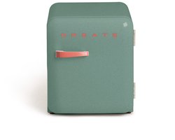 CREATE - Koelkast in retrostijl - Sage - Handvat Terracotta - FRIDGE RETRO 48L
