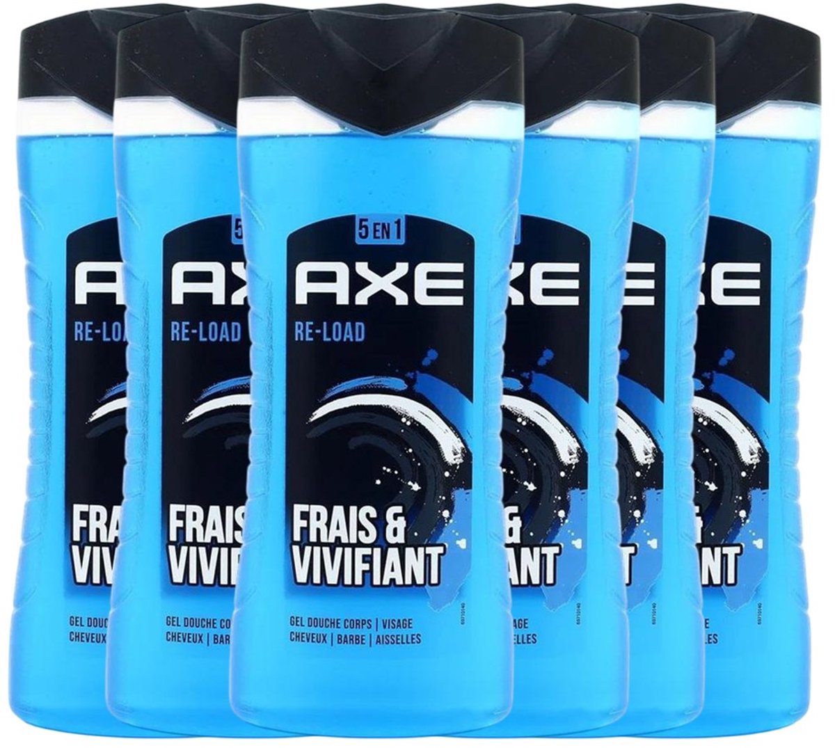 AXE Re-Load – Douchegel – Frais & Vivifiant – 5-in-1 – Herenverzorging – 6×250 ml