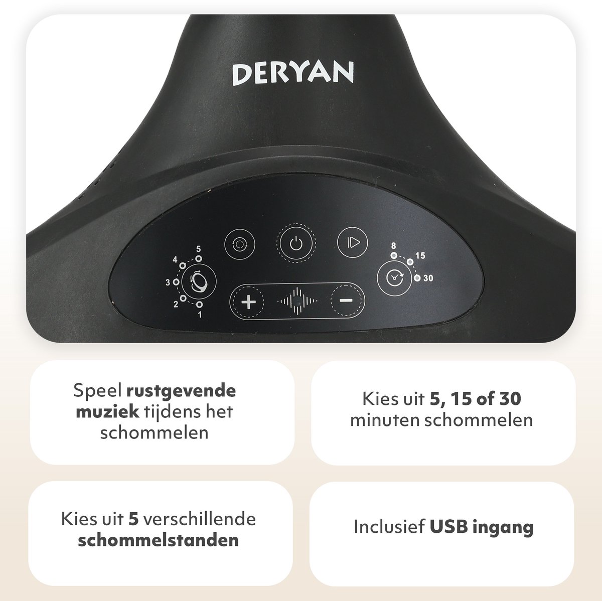 Deryan Baby Elektrische Wipstoel - Schommelstoel - Hout look thumbnail 3