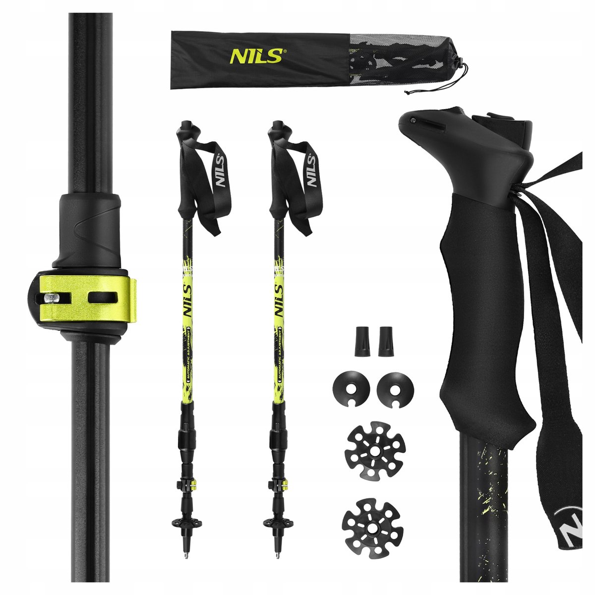 Nils TK8608 Trekkingstokken - Verstelbaar aluminium, Nordic Walking