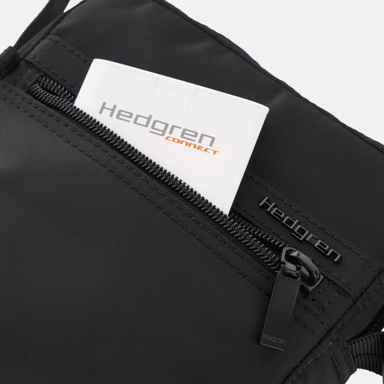 Hedgren RUSH – Mini sac bandoulière vertical avec protection RFID – Déperlant – Léger – Noir