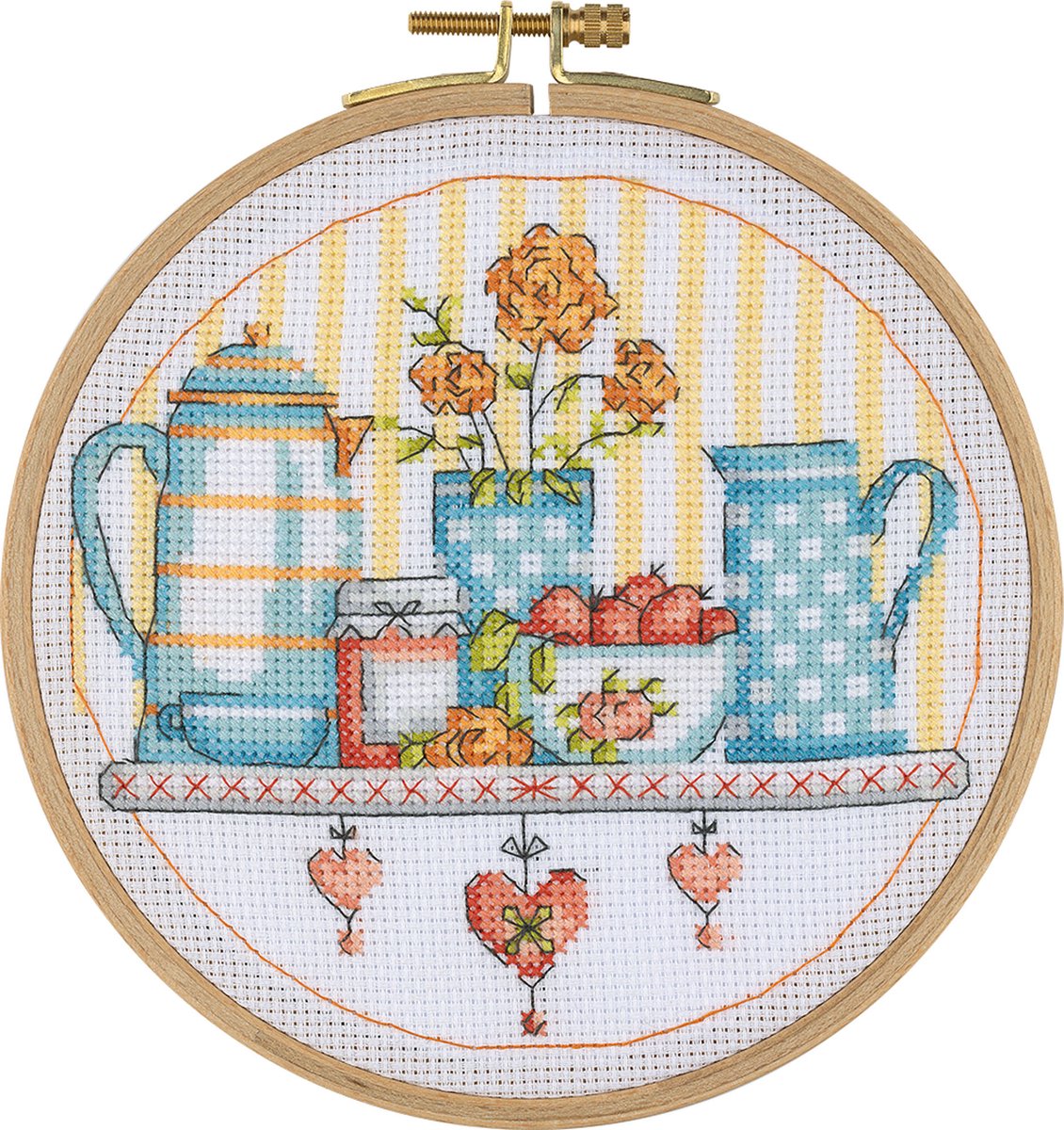Borduurpakket My Cross Stitch - Ontbijttafel - Met houten ring