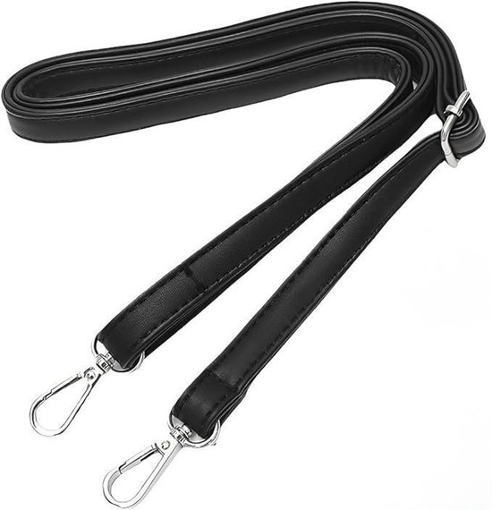 Bandoulière en cuir ajustable - Femme - DIY - Bandoulière portefeuille - 2 x 140 cm - Argent