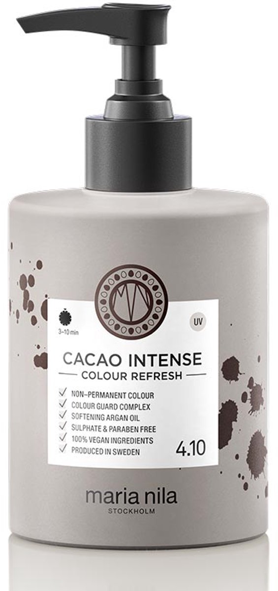 Maria Nila Colour Refresh 300ml - Cacao Intense 4.10 - Voedend kleurenbom masker - Hydrateert en vermindert kroezen voor een zijdezacht en glanzend resultaat