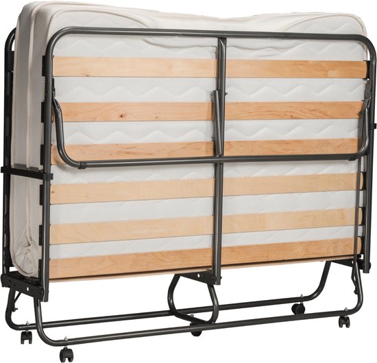 Troonz® Opklapbed Verona 140x200 cm – Opklapbed - Logeerbed met Luxe Ergonomisch Matras van 12 cm - Tweepersoonsbed