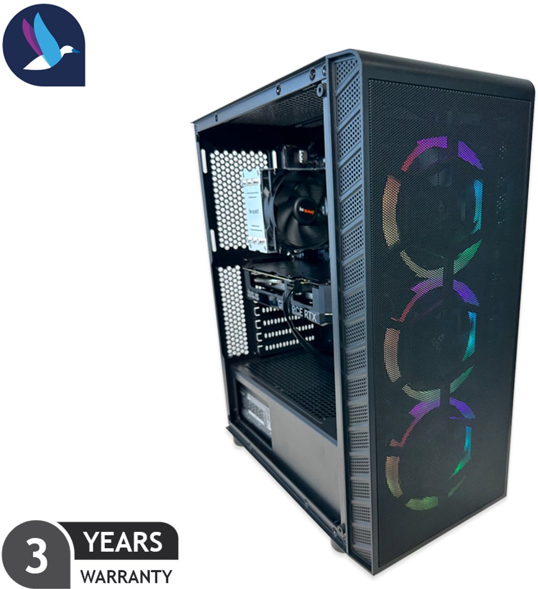 AZZA Prime ARGB Gaming PC | AMD Ryzen 7 - 8700F | GeForce RTX 5070 - 12 GB GDDR7 | 32 GB DDR5 | 1 TB SSD - NVMe | Windows 11 Pro - AZZA - €1.549,00