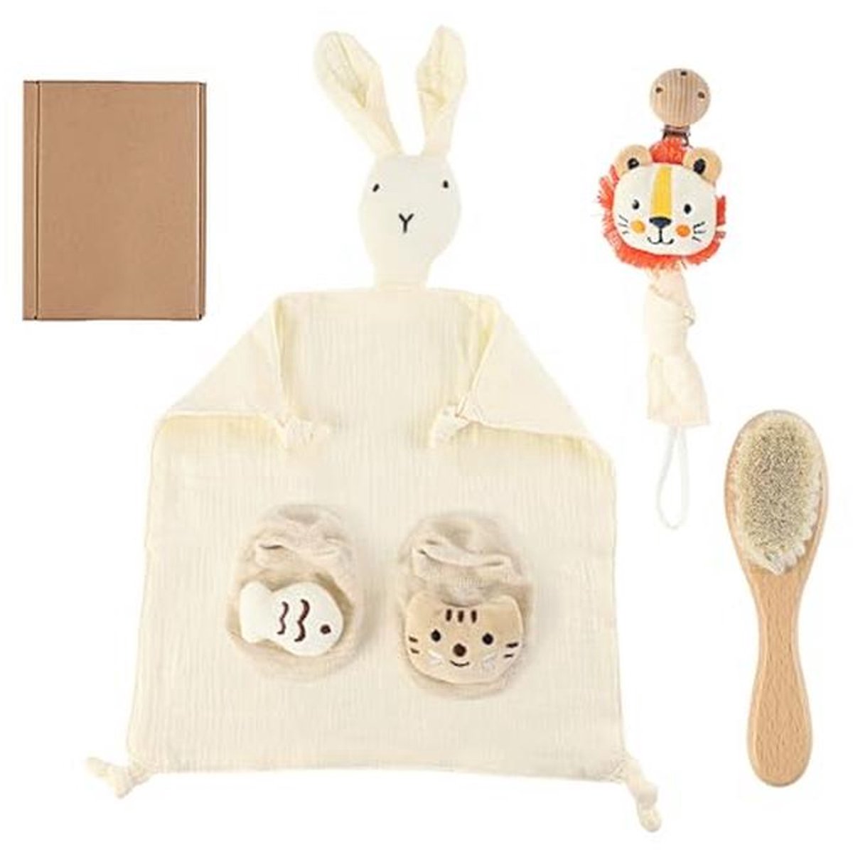 Doudou Geschenkset voor Baby's met Betoverende Dieren