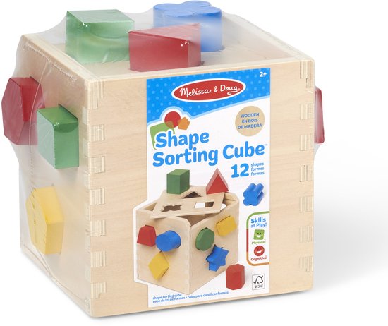 Foto: Melissa doug houten vormenstoof kubus