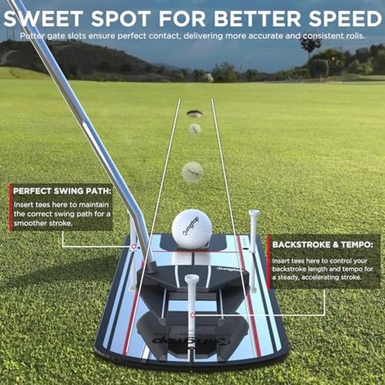 Golf Putting Alignment Spiegel met Putting Cup Combo - Draagbare Swing Training Hulpmiddelen en Oefening Trainer van GOLF — afbeelding 2