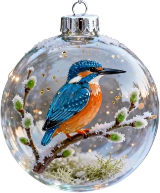 Foto: Kerstbal kerstboom ornament kerstdecoratie kerstversiering 3d transparant kolibrie 8 8 10 cm herdenkingscadeau feestelijk boomhanger lichtgewicht cadeau