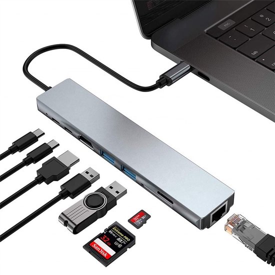 RGG 8-in-1 USB-C-hub thumbnail 4