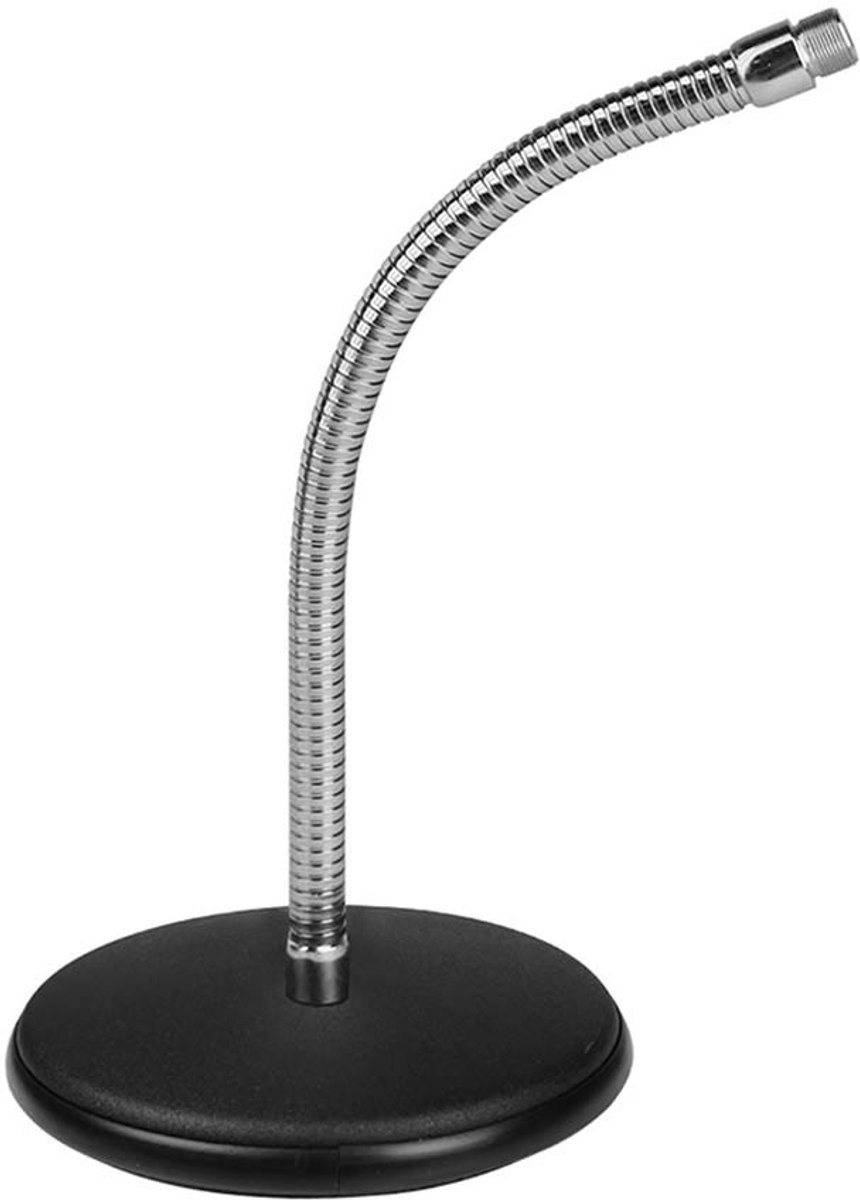 Microfoonstandaard - Boston MS-2100 - Bureaustandaard - Ronde voet - Zwanenhals 36cm - Zwart