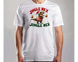 Jingle Rex - T Shirt - MerryChristmas - ChristmasVibes - Funny - Sarcasm - VrolijkKerstfeest - Kerstmis - Grappig - Sarcasme - Dinosaur
