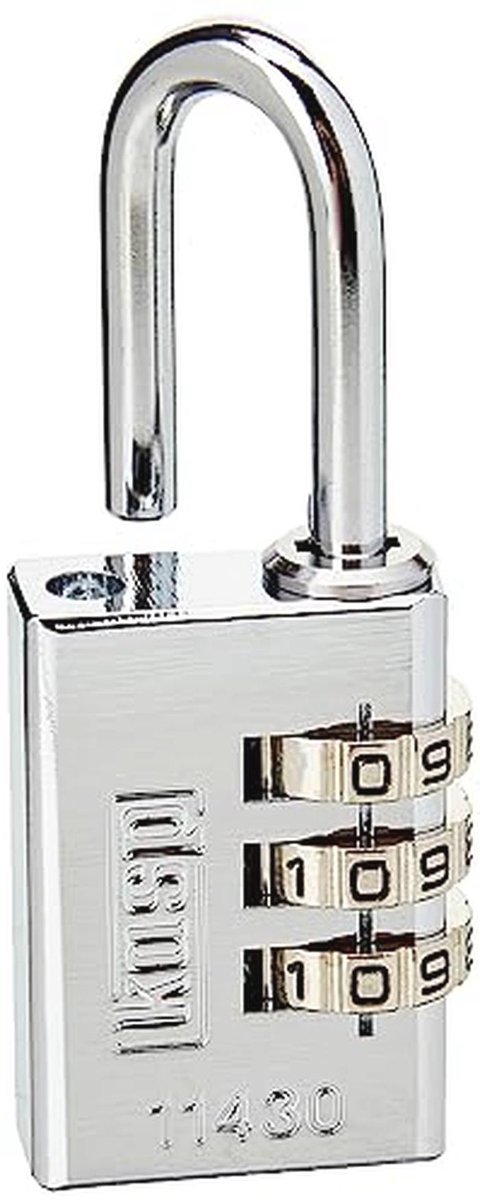 Cijferslot 30mm met Instelbare Code en Roestvrij Stalen Beugel