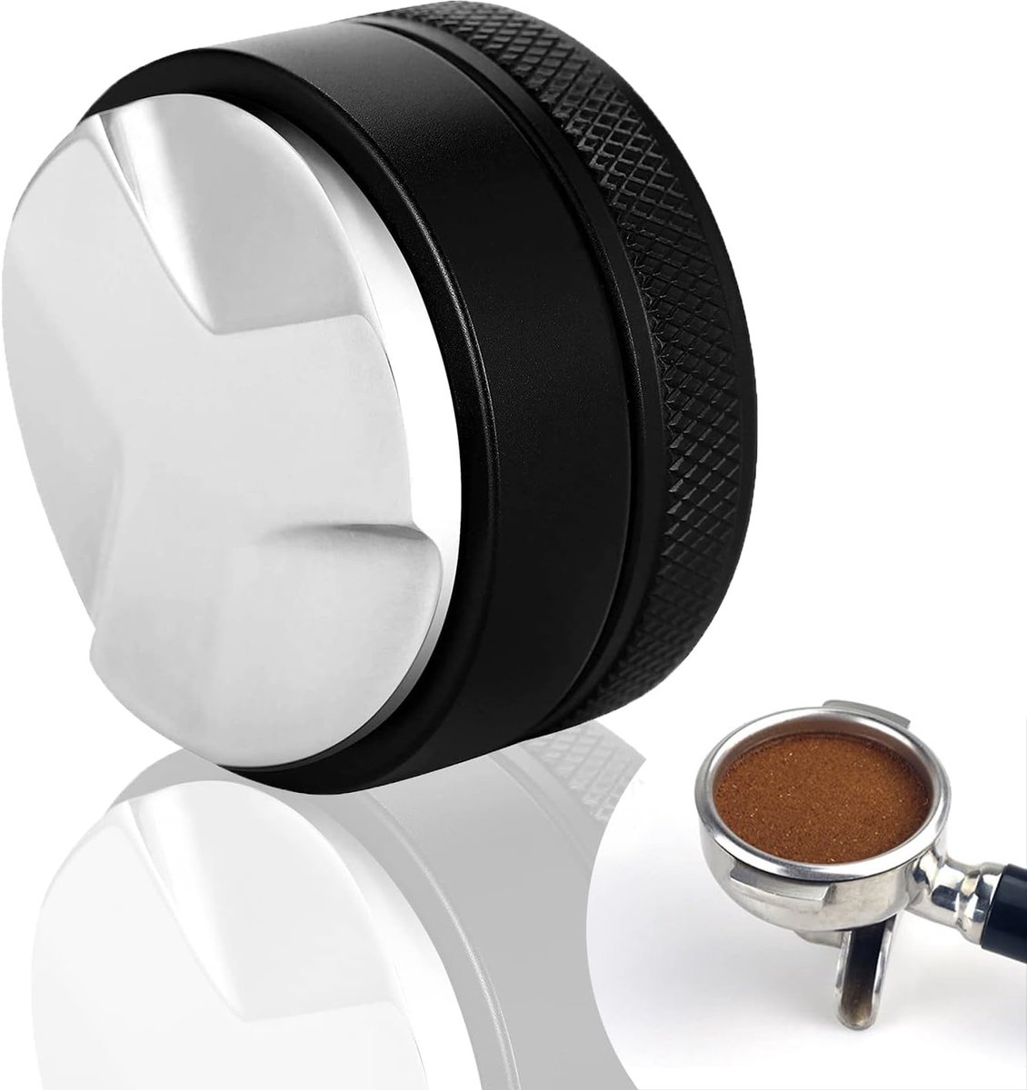 longziming -Koffieverdeler 53 mm – Verstelbare Coffee Distributor met Siliconen Mat – Anti-Slip Ontwerp – Barista Accessoire voor Espresso & Koffiemaling