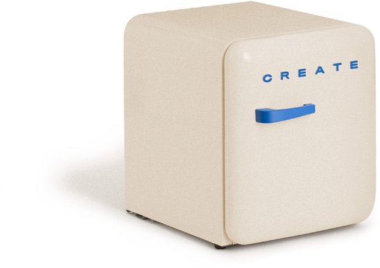 CREATE - Koelkast in retrostijl - Gebroken wit - Handvat Kobaltblauw - FRIDGE RETRO 48L van create — afbeelding 3