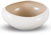 Bol Bricard Barles - Wit/Taupe - Ø23x20,3x10,3cm