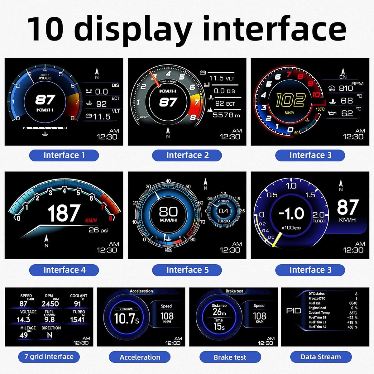 WiiYii Head Up Display P6 - OBD2/GPS thumbnail 5