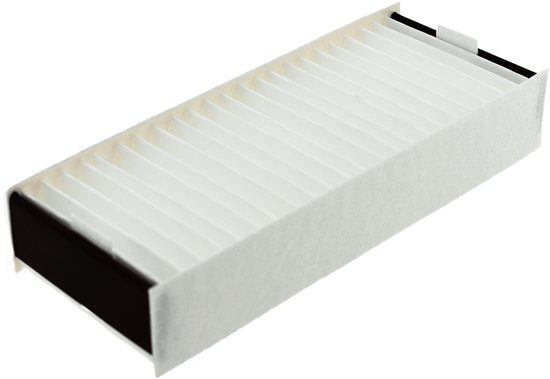 Wit akoestisch filter met zwarte randen, 192x75x35mm.