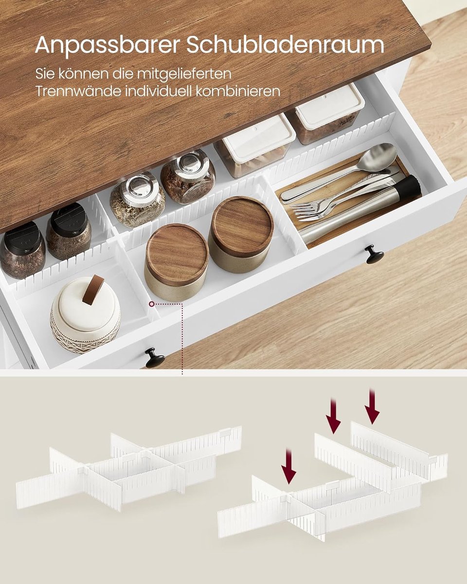 Dressoir Keukenkast Aurelio – Landelijke - 40x80x80 cm - Wit - Aurelio – Landelijke Opbergkast 3 - Medahomestore