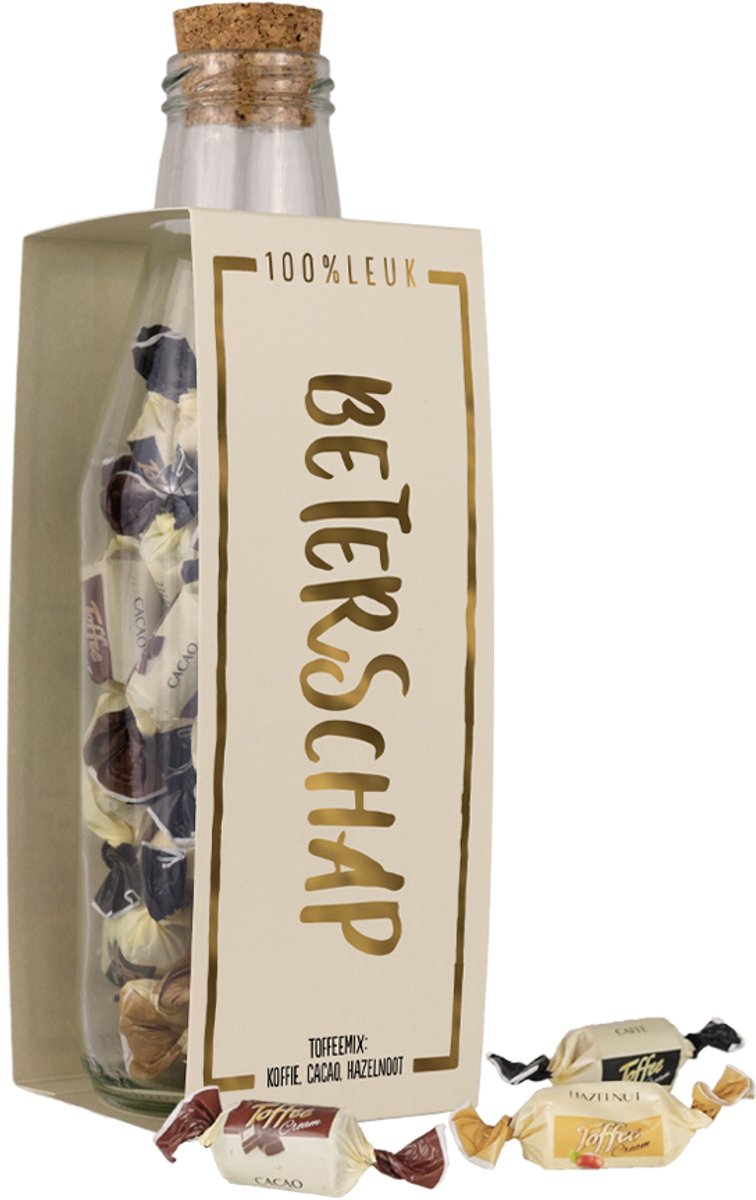 100%LEUK - Momenten fles - Beterschap - Toffee