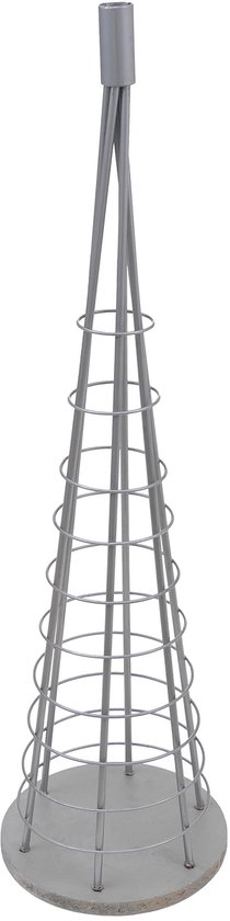 Sapin décoratif MCW-O91, sapin de Noël, arbre ornemental, décoration de Noël, sapin de Noël à décorer, métal 90 cm ~ couleur argentée