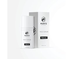 MONTE - Face Scrub Natural - 30ml - Gezichtsscrub Natuurlijk - Verwijdert onzuiverheden -…