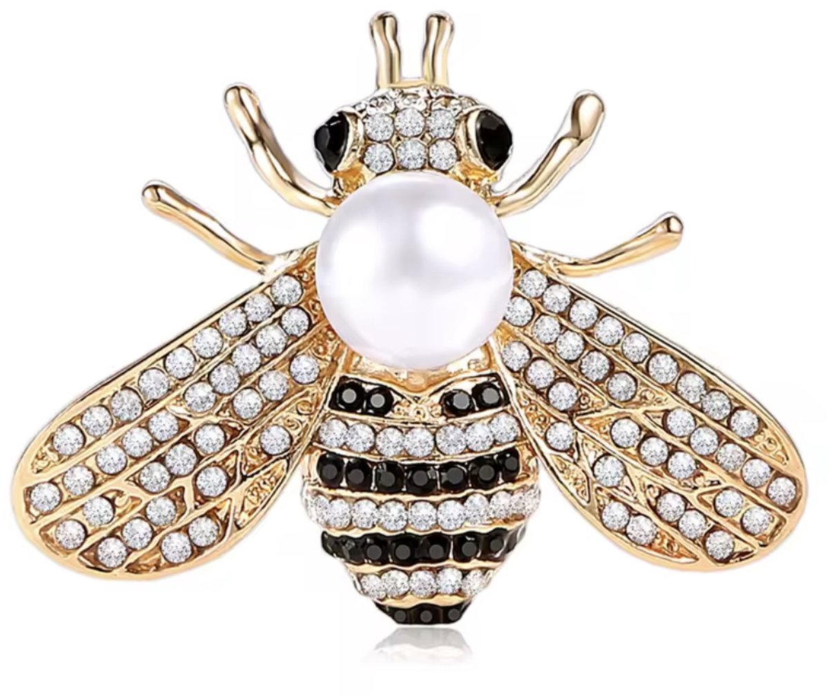Borasi Bijen Broche | Zirkonia Stenen | Broches | Roestvrijstaal | Dames Sieraden | Dames Accessoires |