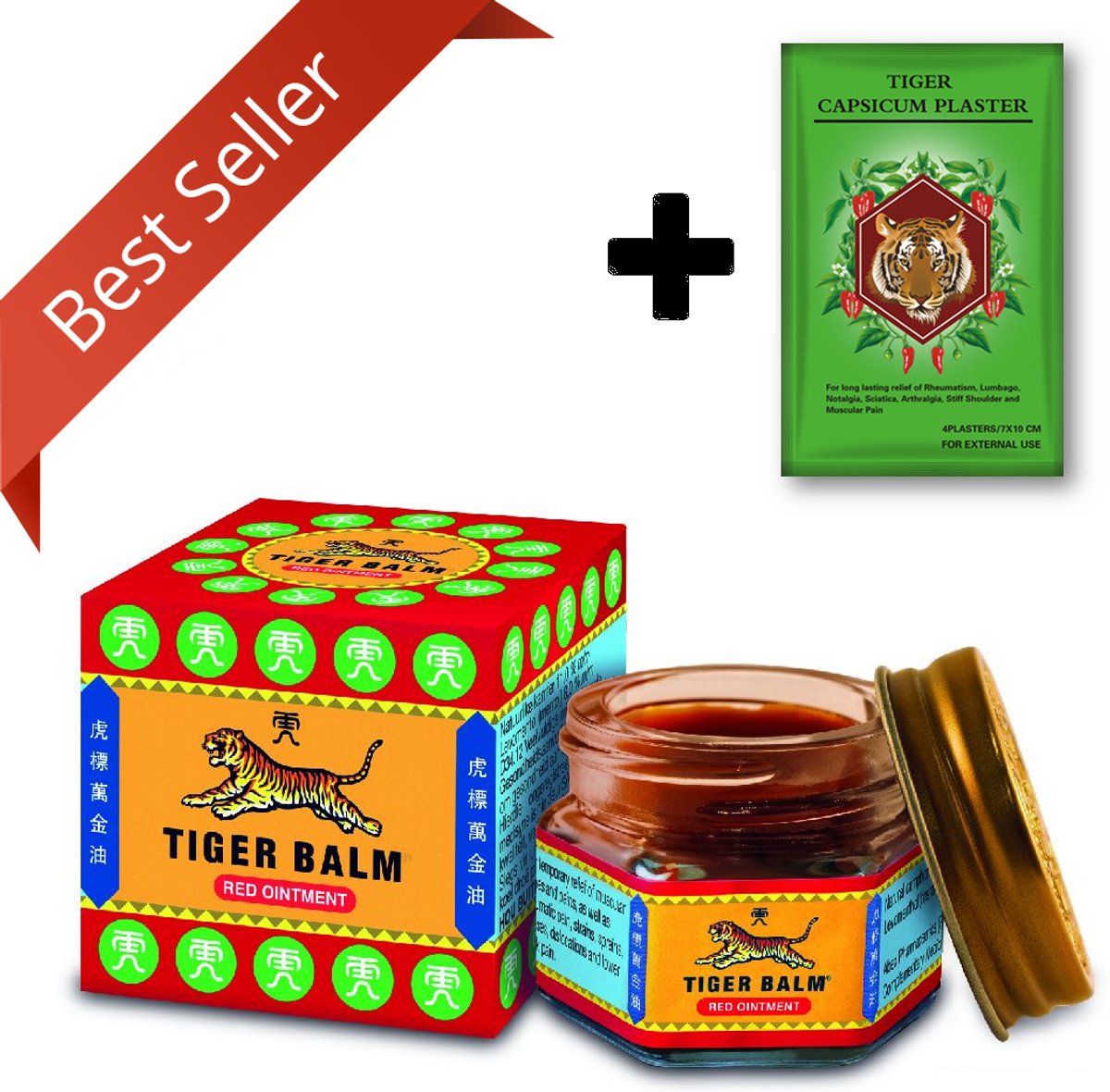 Sensefit - warmte pleister - warmtepleisters - pleisters - Gewrichtspijn en spierpijn - Warmte Patches - Nekpijn - tijgerbalsem - kruik - warmtedeken - warmtekussen - migraine masker -Tiger Balm Red - Tijgerbalsem - Spierbalsem - Tiger Balm