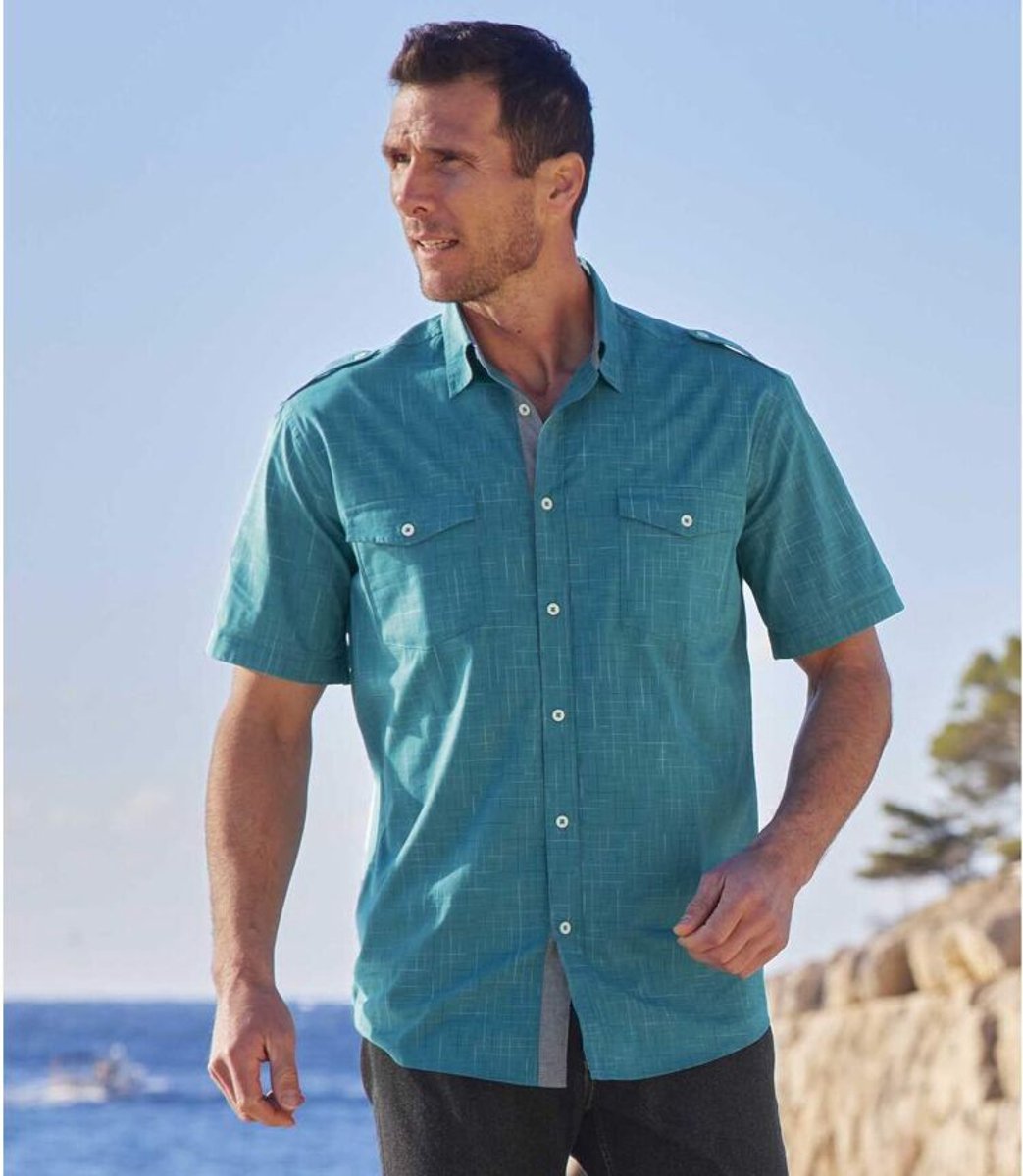 ATLAS FOR MEN - Popeline overhemd Yachting Sail Coast - Heren - Verkrijgbaar in grote maten - XXL