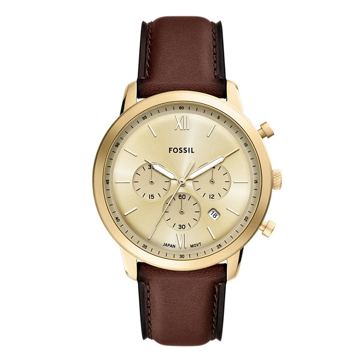 Fossil FS6113 Heren Horloge 44mm - Bruin