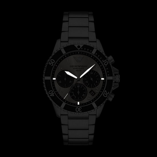 Montre Emporio Armani WORLD EXPLORER pour homme 43 mm - Argent