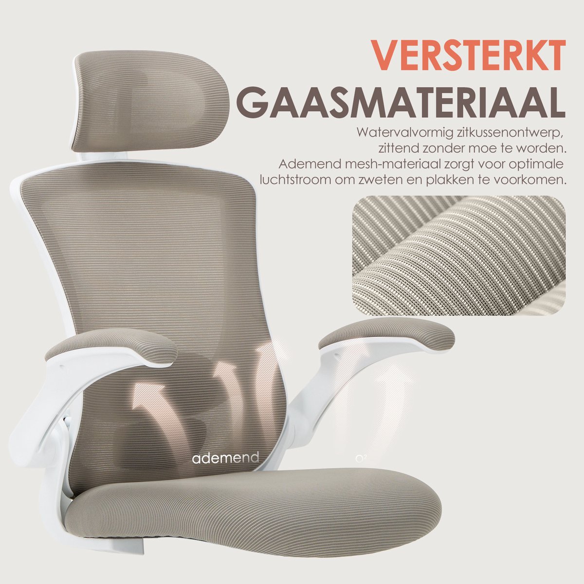 COLAMY Ergonomische Bureaustoel met - afbeelding 3