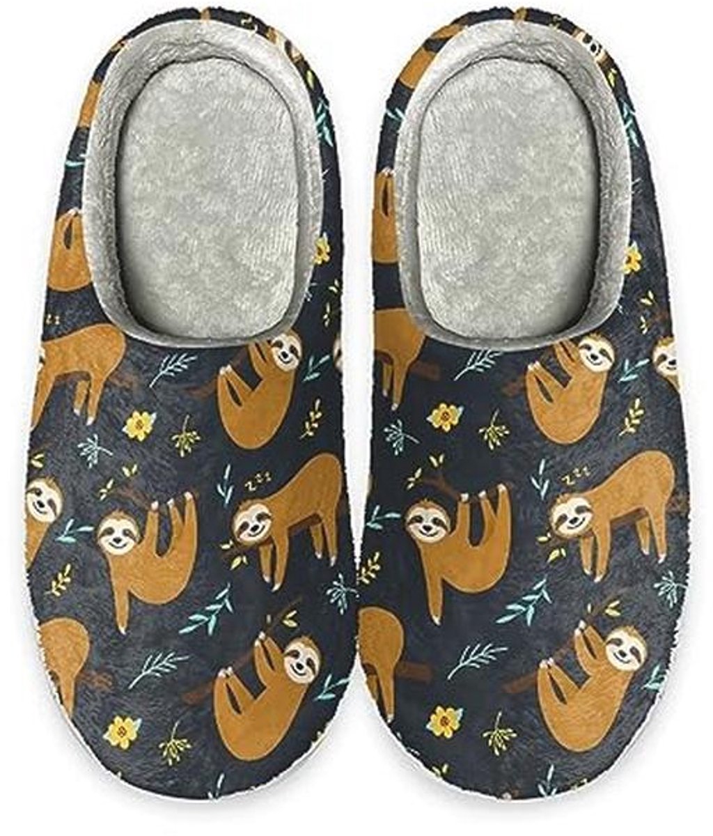 Warme antislip dames indoor pantoffels - Comfortabele scuff slippers voor thuis