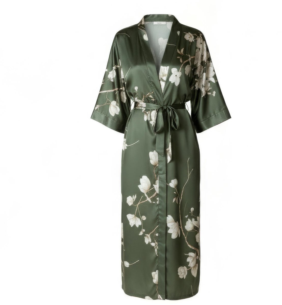 TA-HWA Japanse Kimono Dameskimono Groen met Magnolia