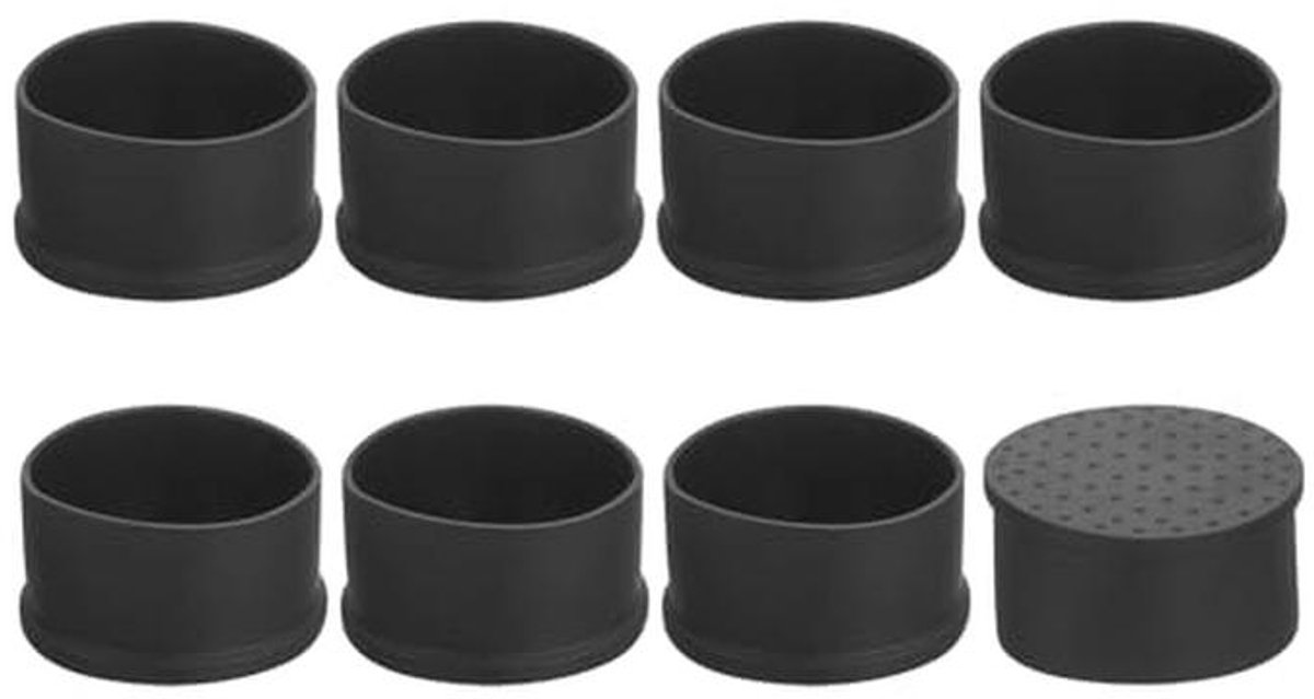 Set van 8 Antislip Stoelpoot Caps 50mm – Beschermende Rubberen Hoes voor Meubels