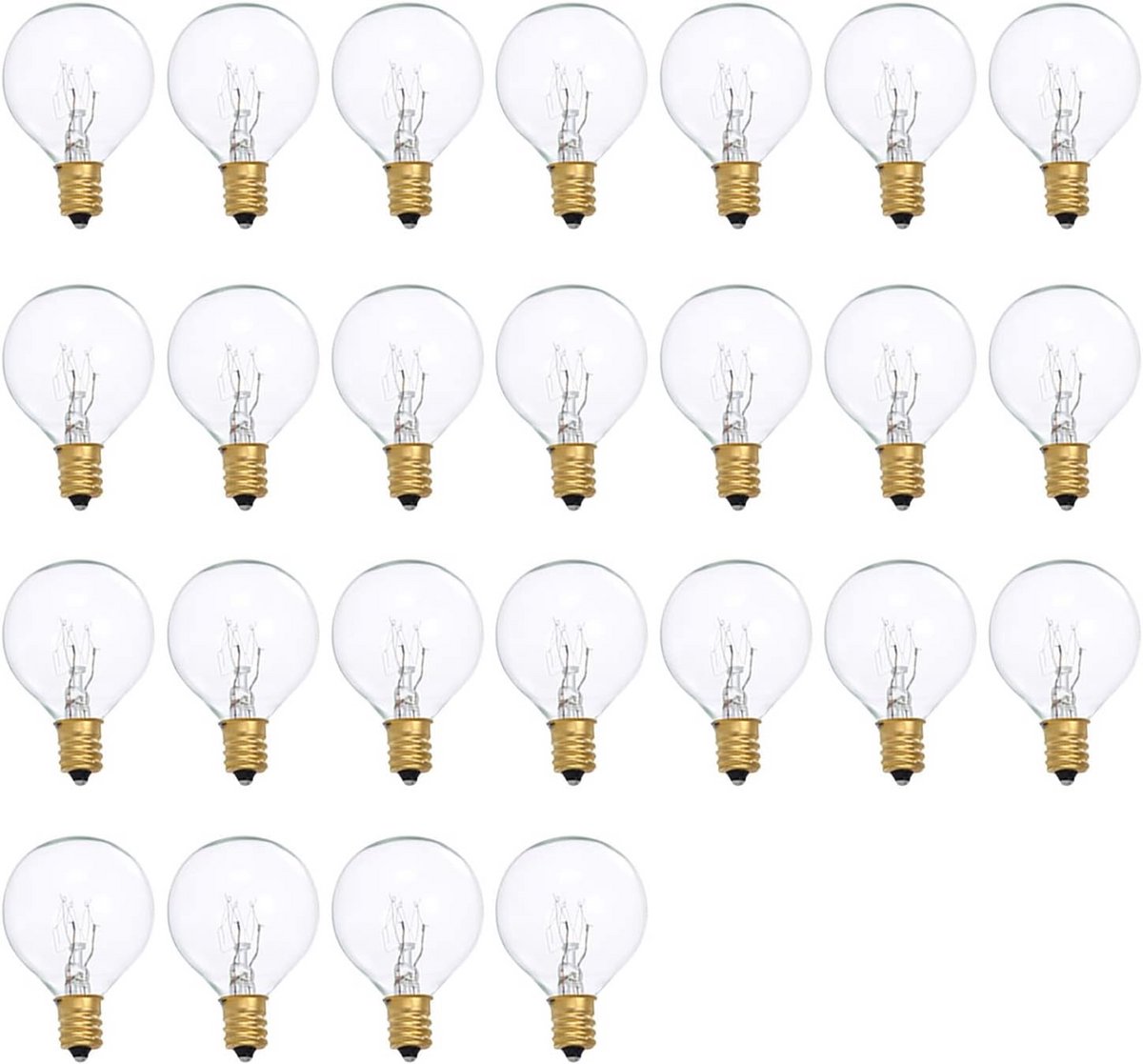 25x G40 Globe Filament Lamp 7W E12 Fitting Warm Wit Decoratie Lichtbollen