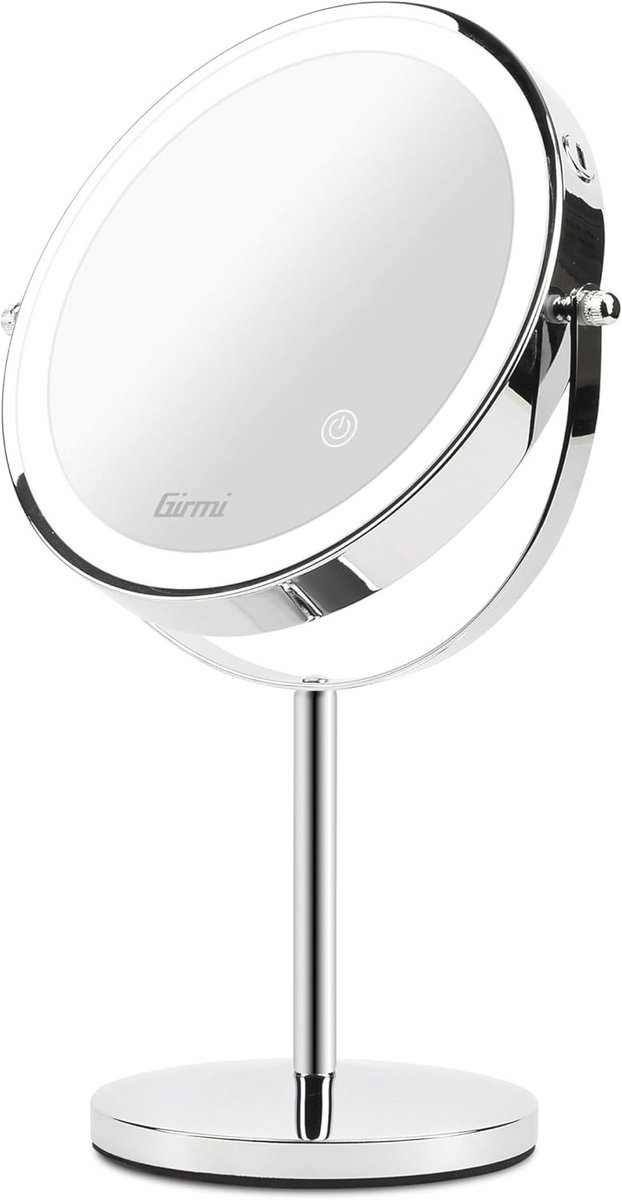 Oplaadbare LED Make-up Spiegel met 3 Kleurinstellingen en 3x Vergroting