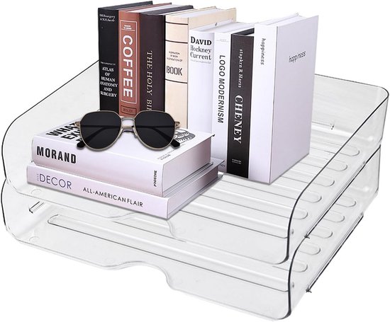 SUNDIS Tag Tower Kleine opbergtoren van grijs plastic, 3 transparante lades, DIN A6, hoogte 17 cm, stapelbaar, ideaal voor het opbergen van cosmetica, juwelen, accessoires, benodigdheden