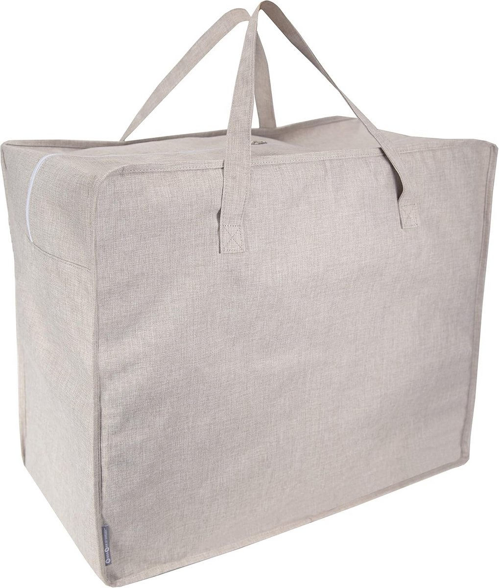 XL Opbergtas met Ritssluiting en Versterkte Handvatten voor Dekens en Beddengoed