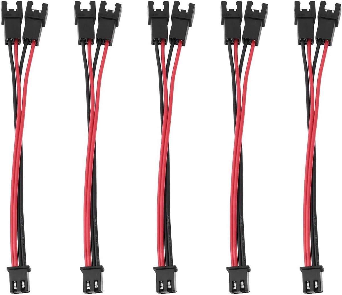 5 Stuks 2-weg Verlengkabels XH2.54 2Pin voor 3D Printer Ventilator Koeling