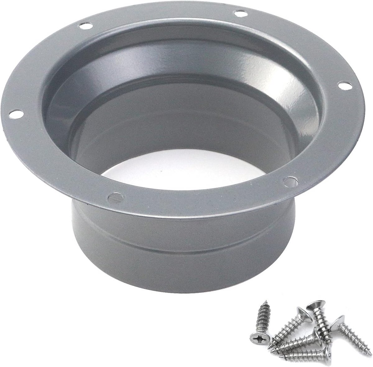 Kanalen Connector - Ventilatie Koppeling - Luchtstroom Leiden - Verzinkt Staal - 75mm Diameter - Zwart