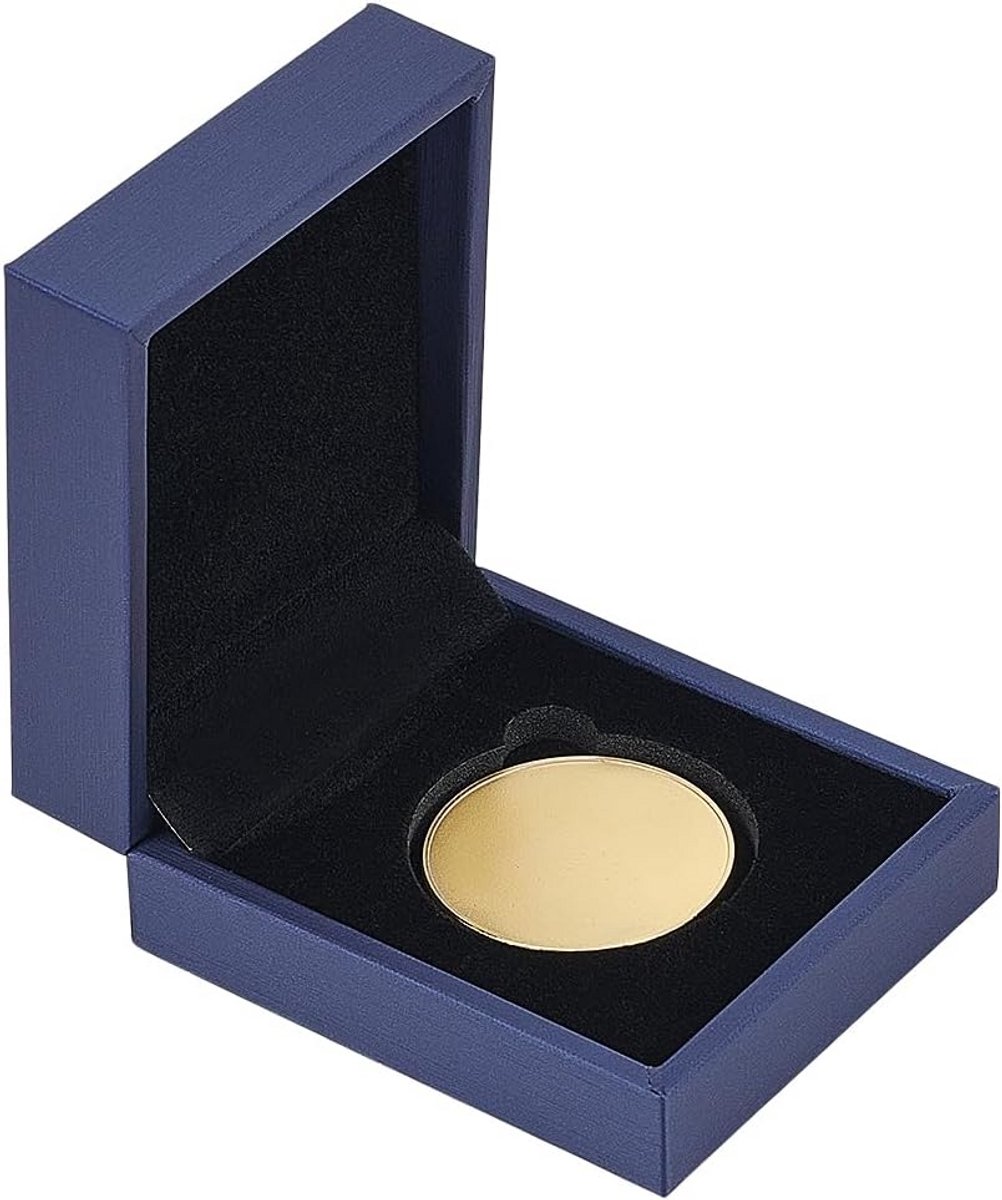 Muntendoosje voor Challenge Coins en Herdenkingsmunten met 44mm Binnenmaat - Donkerblauw