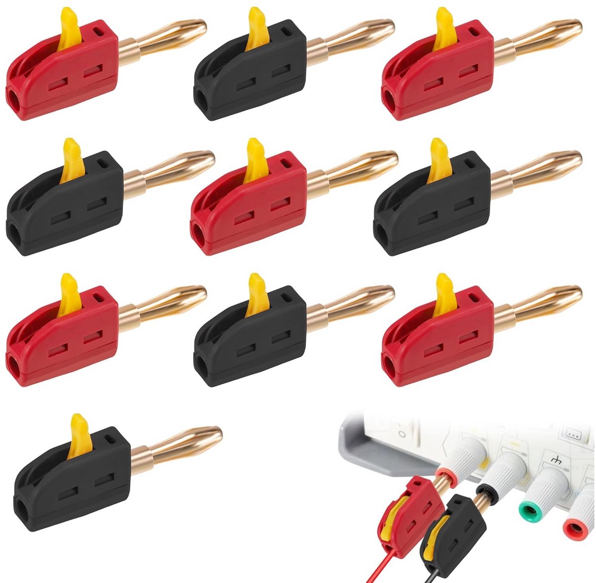 10 Stuks 4mm Banaanstekkers Set - Hoge Kwaliteit Luidsprekerkabel Connectoren 32A