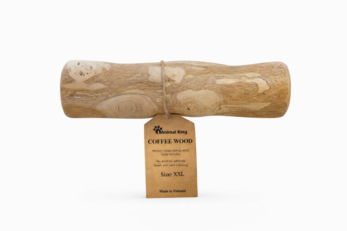 Koffieboom Kauwwortel Hond XXL - Harde Kauwsnack Hypoallergeen - Verminderd Tandplak - Animalking - Hondensnacks - Kauwstaaf - Kauwbot - Coffee Wood