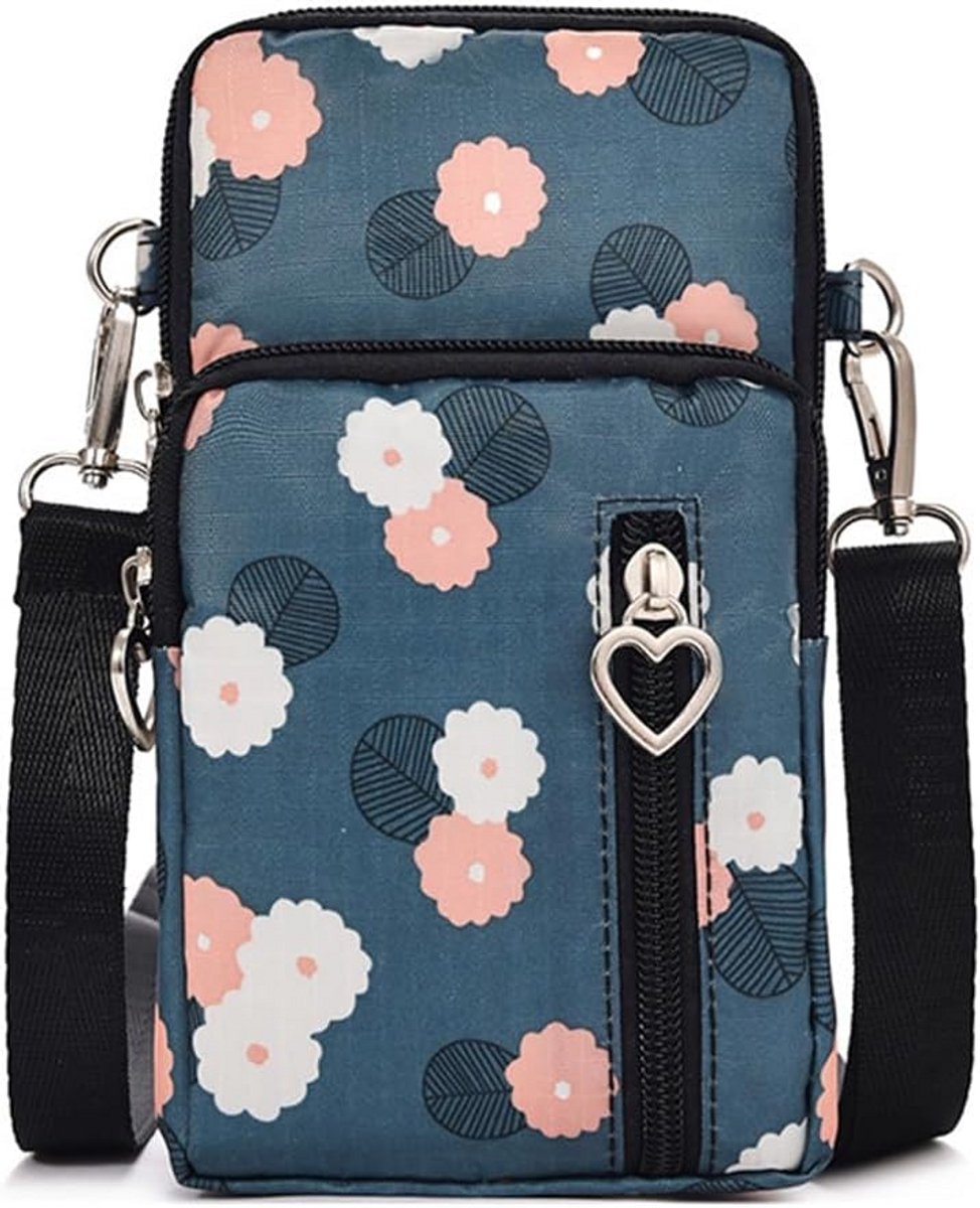 Kleine Schoudertas Dames met Hoofdtelefoonopening - Telefoon, Portemonnee & Crossbody Bag