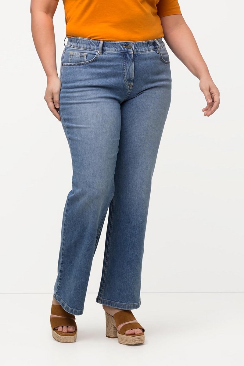 Dames Jeans Wijd Model met Comfort Tailleband voor Optimale Pasvorm