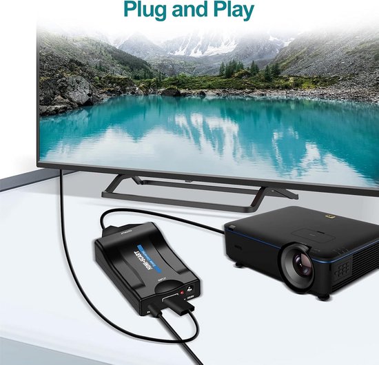 Scart To Hdmi Converter Audio Video Converter Scaler Adapte (Gebraucht) in Zumikon für CHF 6